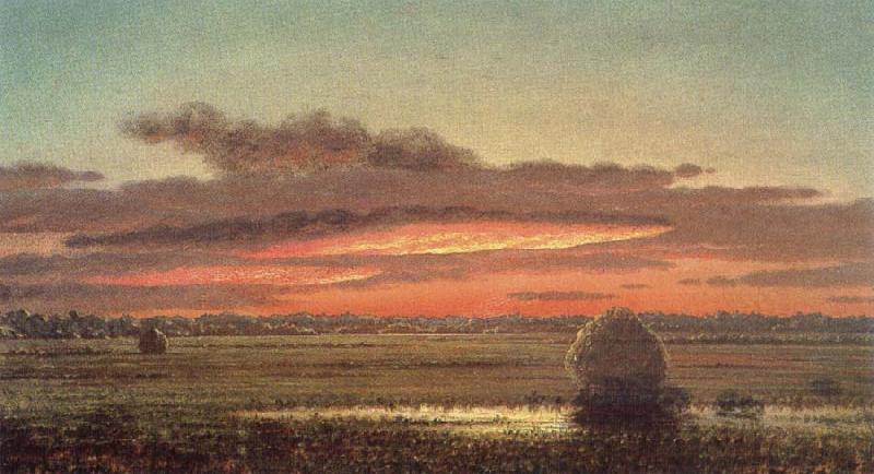 Martin Johnson Heade Sunset above the swamp oil painting picture